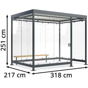 Produktbild für Personenunterstand WSM Economy Köln K3 d/b, anthrazit