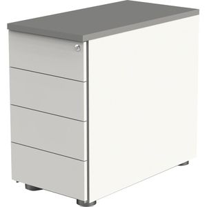 Standcontainer Kerkmann Move 3, weiß / graphit