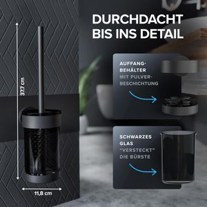 Produktbild für WC-Bürste ovimar Toilettenbürste Finnkona, schwarz