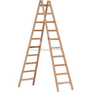 Produktbild für Stehleiter Euroline Nr. 10501, 1050110, beidseitig begehbar