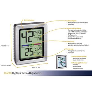 Produktbild für Thermo-Hygrometer TFA 30.5047.54, Exacto, digital