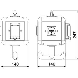 Produktbild für Hängeverteiler OBO 6109780 VH-4 2SD FILS, IP20 für innen