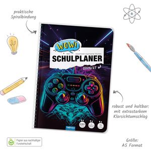 Produktbild für Schülerkalender Trötsch WOW Gaming, Schuljahr 2026/2027