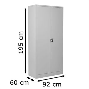 Produktbild für Werkzeugschrank G-Office FLC.196/NV, aus Metall, lichtgrau