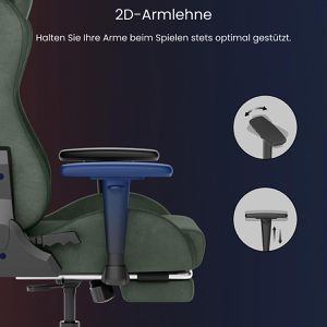 Produktbild für Gaming-Stuhl FlexiSpot R1, mit Fußstütze