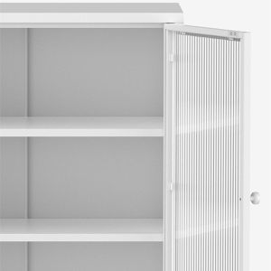 Produktbild für Highboard FlexiSpot CB10B-Stage, weiß aus Metall