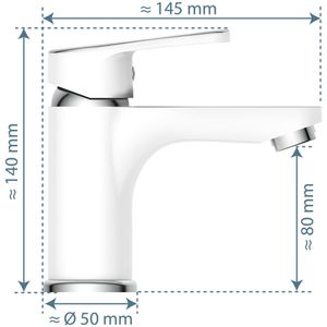 Produktbild für Waschtischarmatur Schütte Alaska, weiß