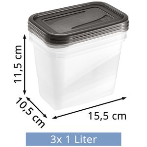 Produktbild für Frischhaltedose Keeeper fredo fresh grau, aus Kunststoff