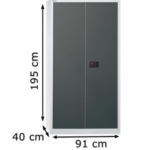 Produktbild für Werkzeugschrank Bisley E782A04G, aus Metall, grau / anthrazit
