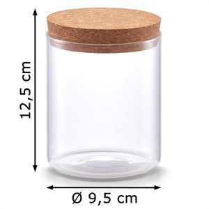 Produktbild für Vorratsglas Zeller 19686, mit Korkdeckel