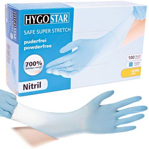 Einmalhandschuhe Franz-Mensch Safe Super Stretch, blau,100 Stk