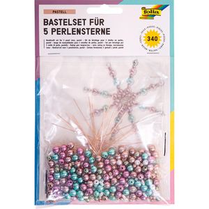 Bastelset Folia Perlensterne-Set, Pastell
