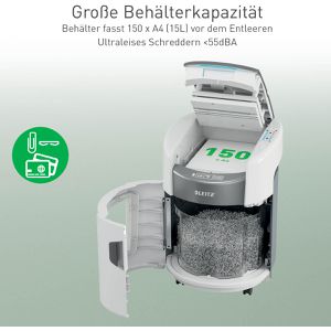 Produktbild für Aktenvernichter Leitz 8038 IQ OptiMax Autofeed Home Office 150