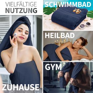 Produktbild für Handtuch NatureMark Premium, navyblau, 70 x 140 cm