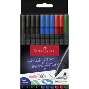 Fineliner Faber-Castell Grip Finepen Office, farbig sortiert