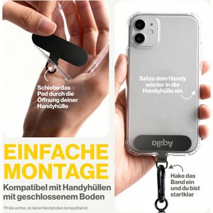 Produktbild für Handykette Aqiila Lanyard, schwarz