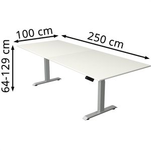 Produktbild für Schreibtisch Kerkmann Move 4, weiß / silber
