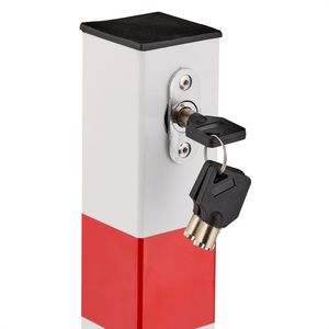 Produktbild für Absperrpfosten Relaxdays 100496841481, rot/weiß, aus Metall
