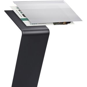 Produktbild für Infoständer Böttcher-AG Caption aus Acrylglas, schwarz matt A3