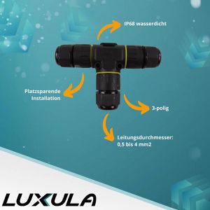 Produktbild für Kabelverbinder Luxula LX900124, IP68 wasserdicht