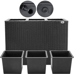 Produktbild für Pflanzkasten CASARIA Sichtschutz schwarz