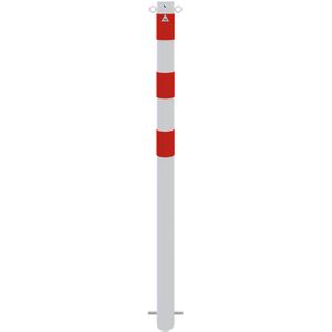 Produktbild für Absperrpfosten Schake 476B/2, 2 Ösen, rot/weiß, aus Metall