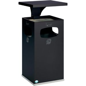 Produktbild für Aschenbecher VAR B42, 12241, anthrazit, für Outdoor, mit Dach