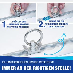 Produktbild für Zurrösen NTG LS.8570 für Airlineschiene