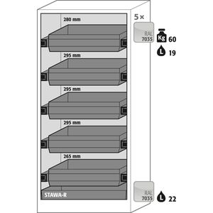 Produktbild für Gefahrstoffschrank asecos Q-Classic 90, 30054, mit 5 Auszügen
