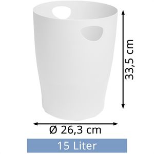 Produktbild für Papierkorb Exacompta 45313D, ECOBIN AutentiK, weiß