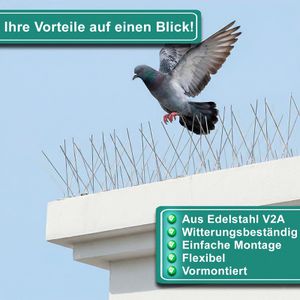 Produktbild für Vogelabwehr PRIOstahl Taubenspikes, 10 Meter