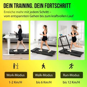 Produktbild für Walking-Pad Christopeit Walk Pro mit Handlauf &amp; Steigung