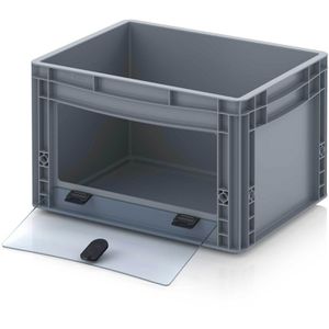 Produktbild für Eurobox AUER EG SKL 43/27 HG, grau, mit Acrylglas-Sichtklappe