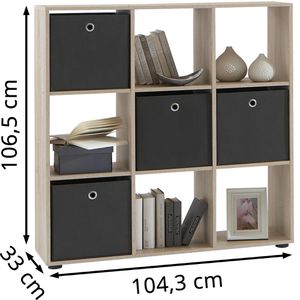 Produktbild für Bücherregal FMD-Möbel Mega 5, 248-005, eiche