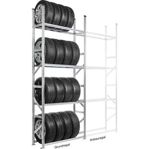 Produktbild für Reifenregal GEWE 3300410RRG4, silber, für 16 Reifen