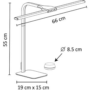 Produktbild für Schreibtischlampe Unilux Strata Base, weiß, LED, dimmbar