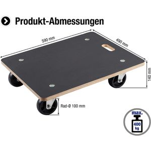 Produktbild für Möbelroller Meister 822020, Kunststoffrollen