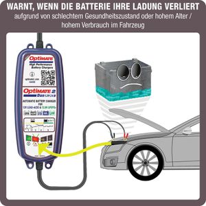 Produktbild für Autobatterie-Ladegerät Optimate 2 Duo TM550, mit Wandhalterung