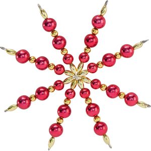 Produktbild für Bastelset Folia Perlensterne-Set, Rot / Gold