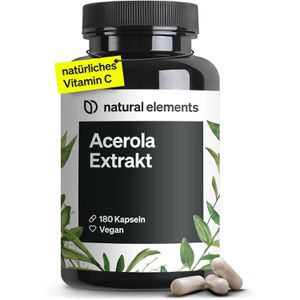 Produktbild für Vitamin-C natural-elements Acerola Extrakt, 180 Kapseln
