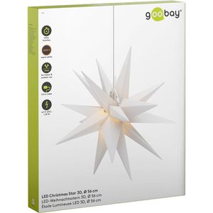 Produktbild für Weihnachtsstern Goobay 64789, weiß, innen + außen