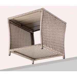 Produktbild für Beistelltisch CASARIA 109510, creme, aus Kunststoff / Metall