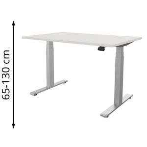 Produktbild für Schreibtisch fm-Büromöbel fouraction weiß / silber