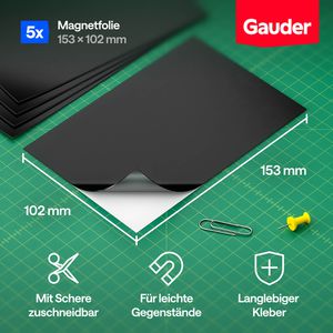 Produktbild für Magnetfolie Gauder A6, selbstklebend