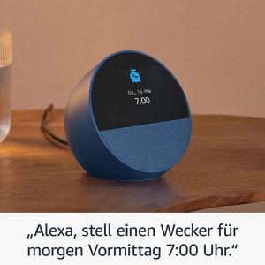 Produktbild für Wecker Amazon Echo Spot 2024 blau, digital