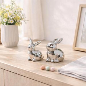 Produktbild für Osterdeko Heitmann-Deco 1020143, silber, 2 Stück