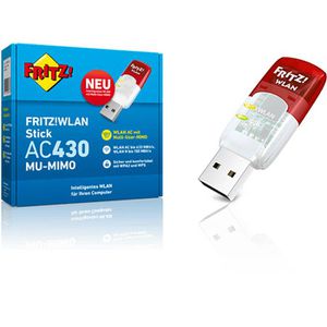 Produktbild für WLAN-Adapter AVM FRITZ!WLAN Stick AC 430, 20002766, USB 2.0