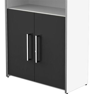 Produktbild für Kombischrank Kerkmann Move, anthrazit / weiß