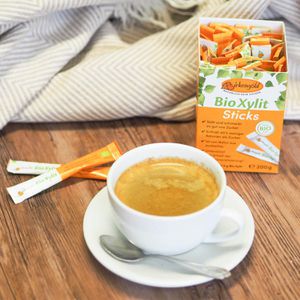 Produktbild für Zuckersticks Birkengold Xylit, weißer Zucker, BIO
