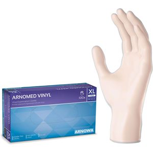 Einmalhandschuhe Arnomed Vinyl, transparent, 100 Stk
